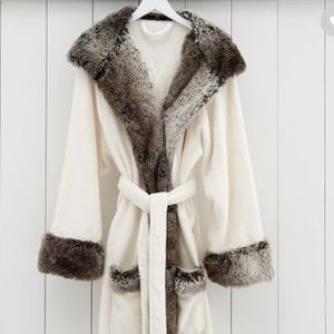 Pottery Barn Faux Fur Bath Robe